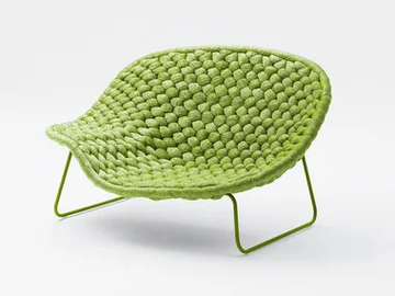 SHITO - Sled base polyester fibre garden armchair by Paola Lenti - view 2